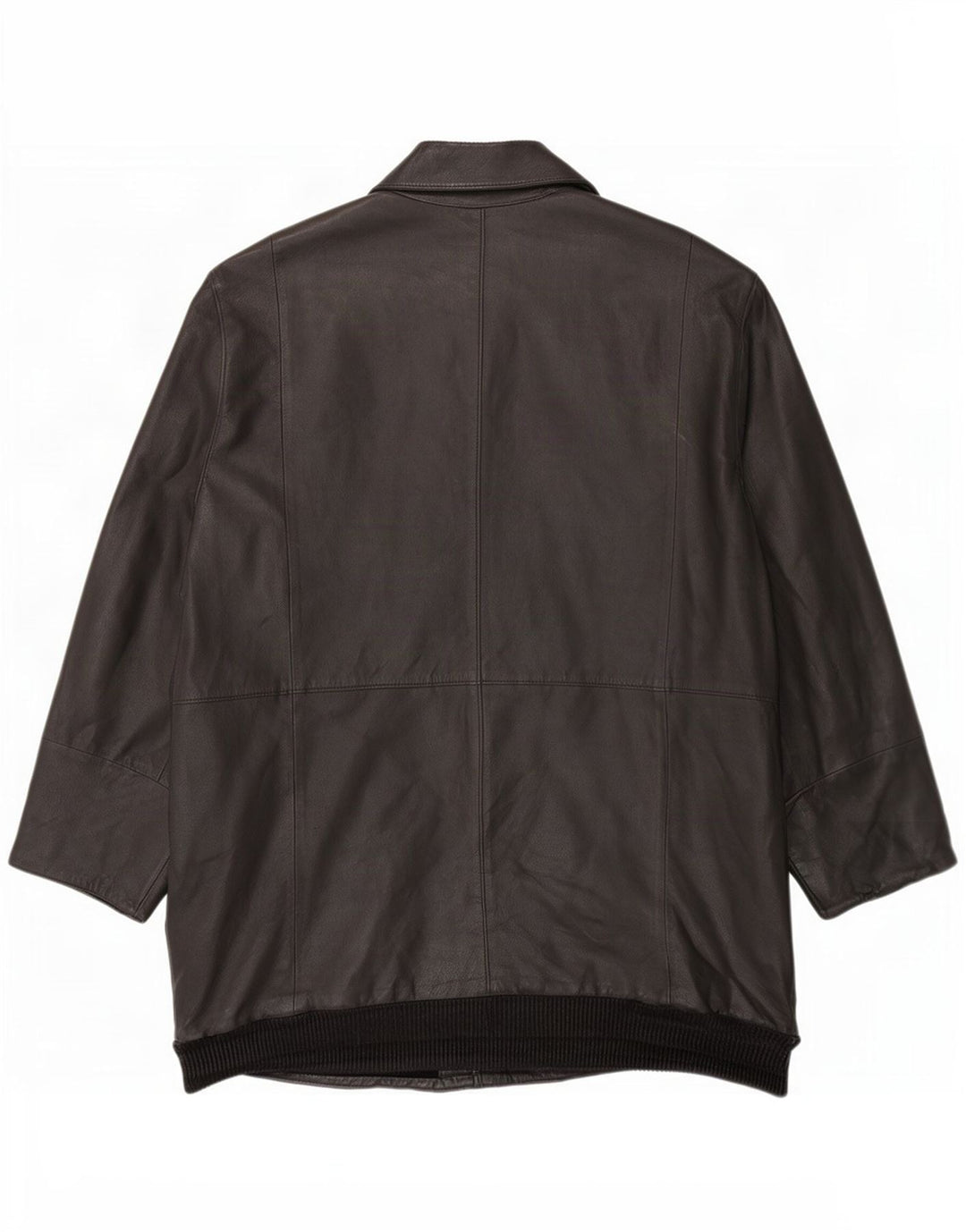 Винтажное мужское кожаное пальто UK 42 XL, черное