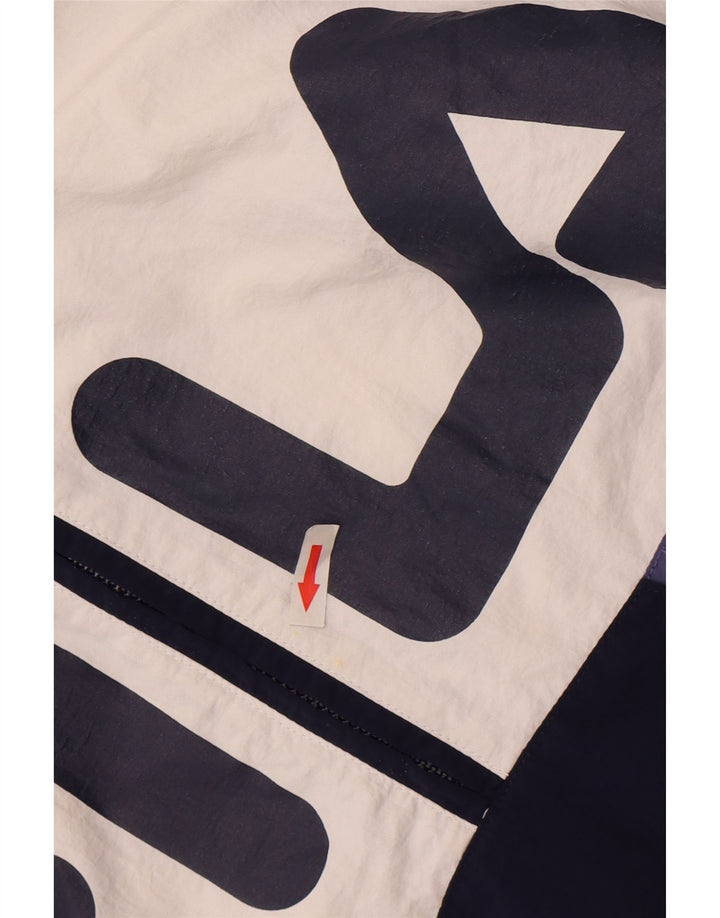 Fila Куртка-анорак оверсайз с графическим рисунком для мальчиков 5-6 лет 2XS Белая с цветными блоками