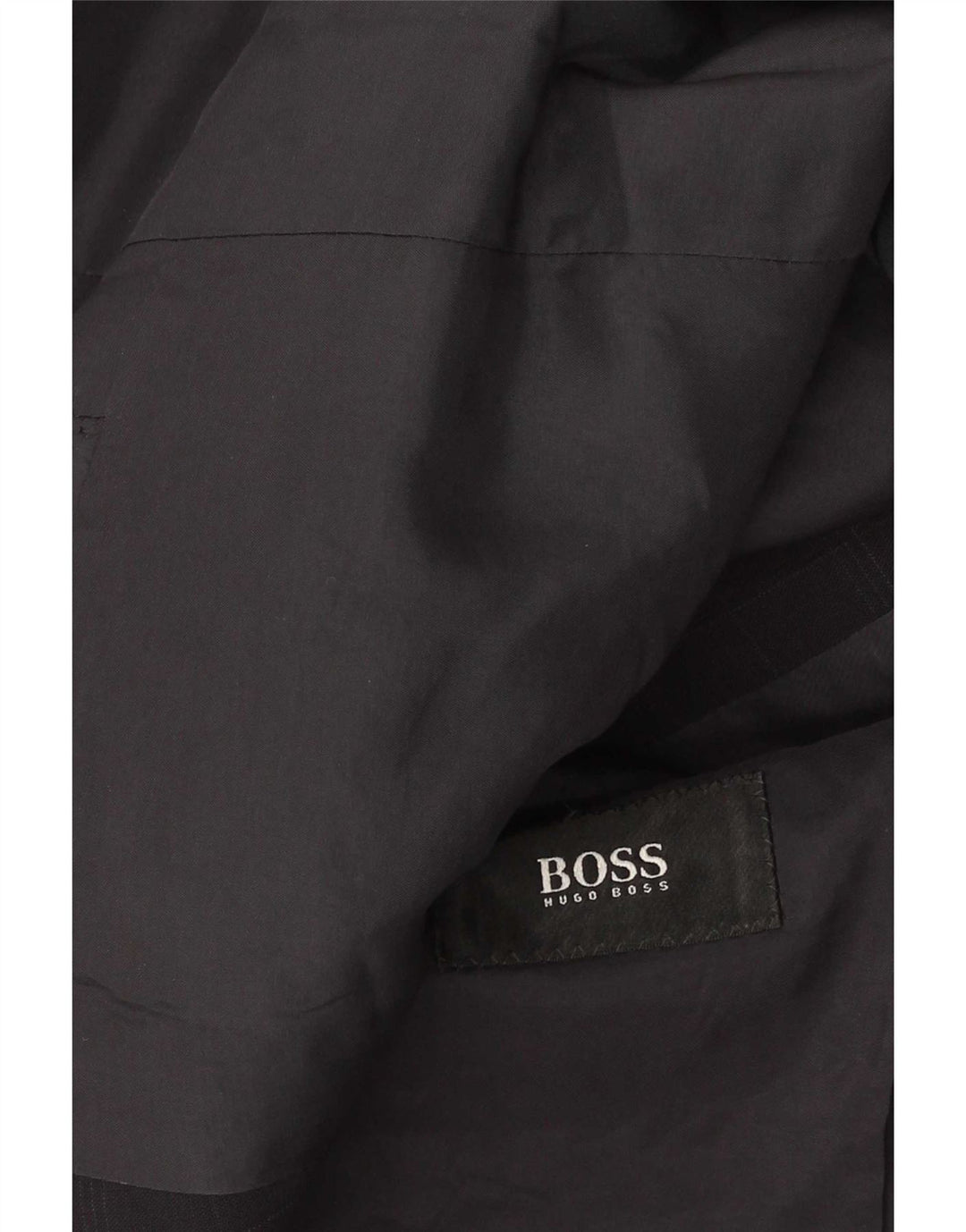 Мужской пиджак с 3 пуговицами Hugo Boss UK 38, средний темно-синий в клетку