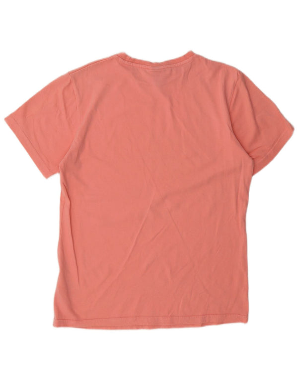 Женская футболка оверсайз с рисунком Ellesse Top UK 8, маленький розовый хлопок