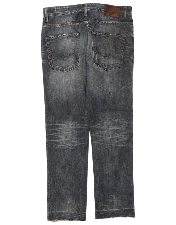 Мужские прямые джинсы Jack & Jones W34 L31 темно-синие