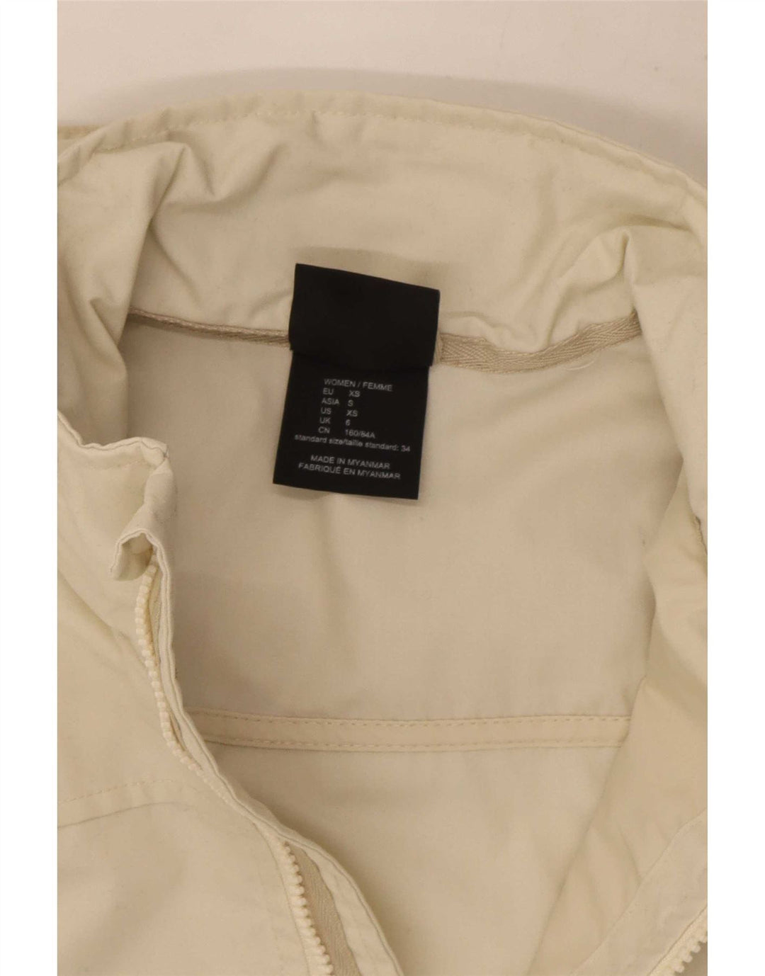 Женская дождевик с капюшоном Jack Wolfskin UK 6 XS Off Белый полиэстер