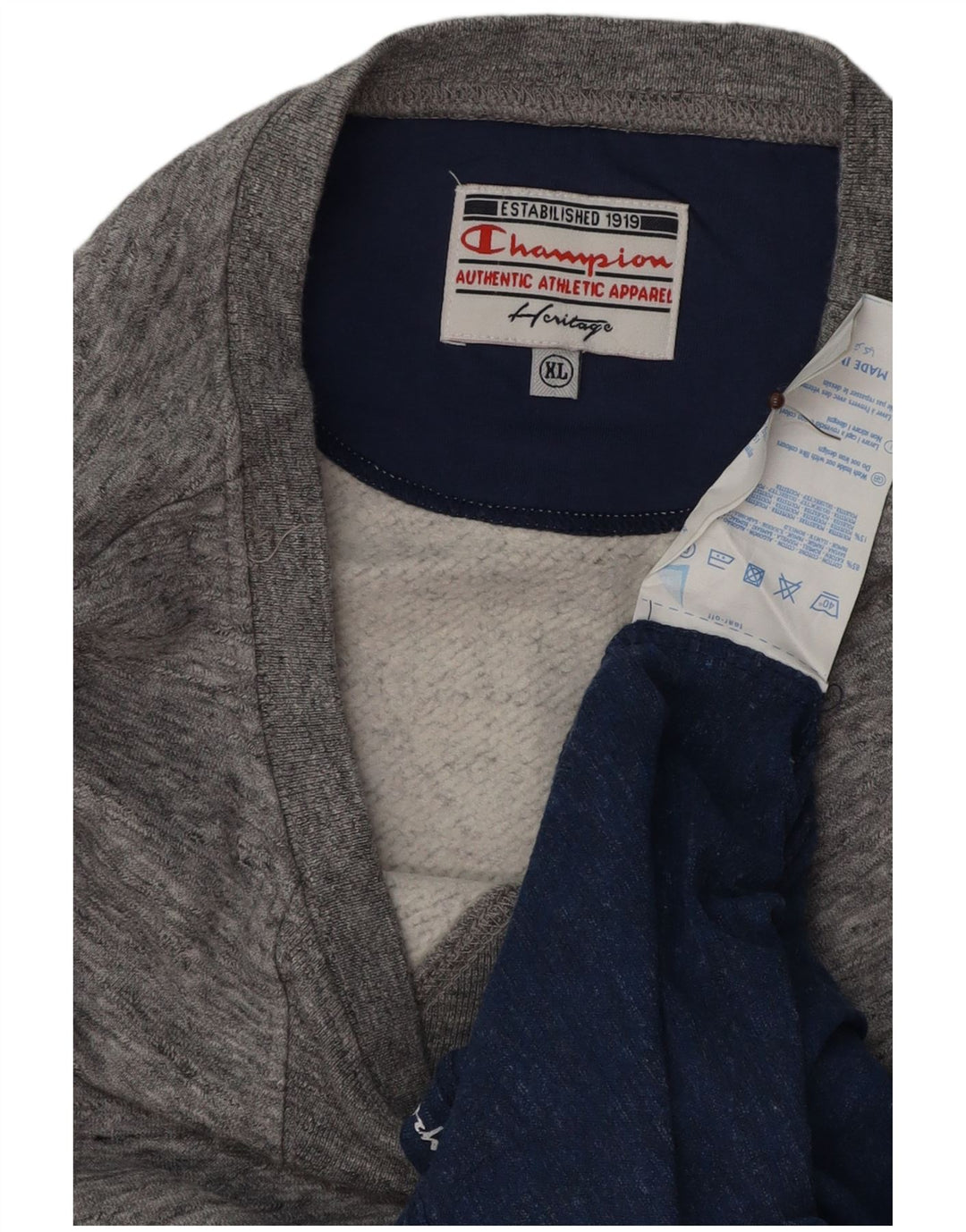 Женский джемпер Champion Heritage, Великобритания, 18 XL, серый с цветными блоками