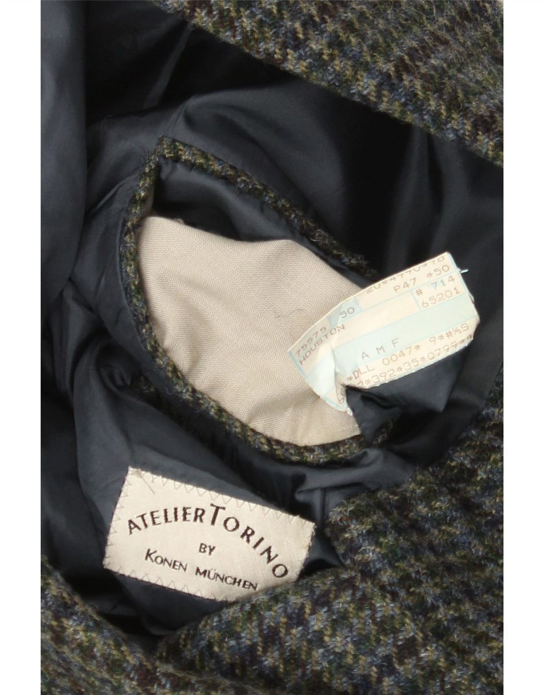 Konen Munchen Мужской пиджак на 3 пуговицах EU 50 Большой зеленый "гусиные лапки"