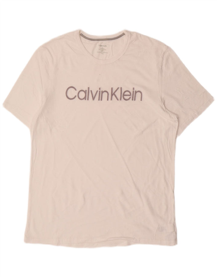 Мужская футболка с рисунком Calvin Klein, большая белая