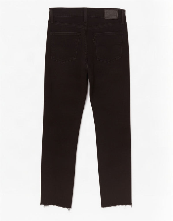 Женские укороченные джинсы скинни Levi's W27 L25, черный хлопок
