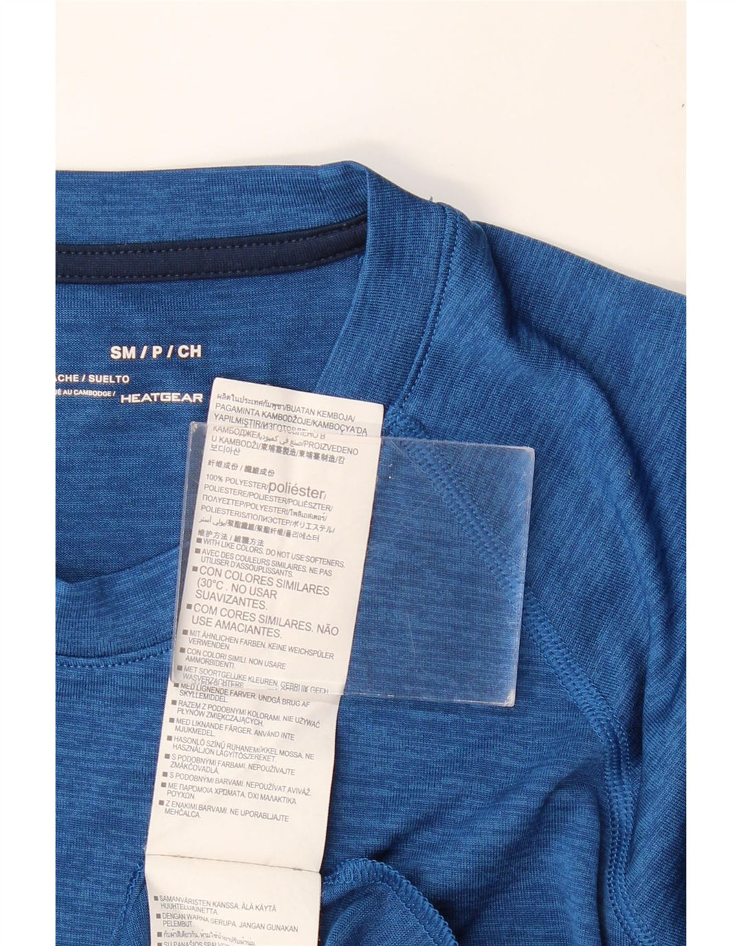 Мужская футболка Under Armour Heat Gear, верх, маленький синий полиэстер с крапинками