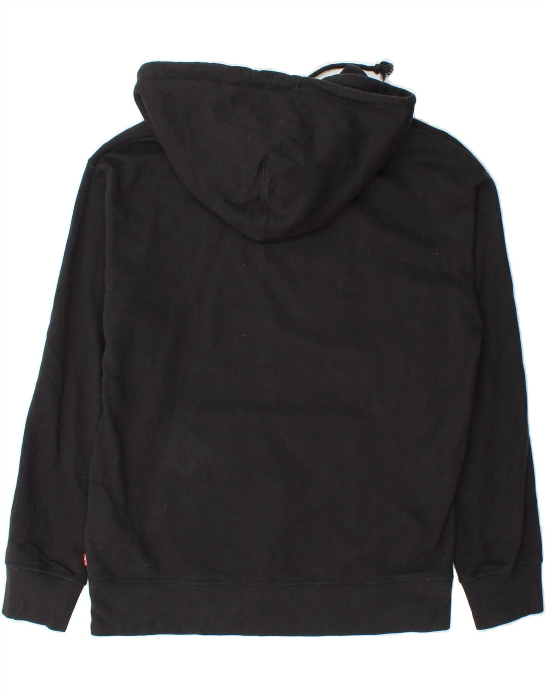 LEVI'S Womens Graphic Oversized Hoodie Jumper UK 14 Medium Black Cotton Vintage Levi's and Second-Hand Levi's from Messina Hembry 