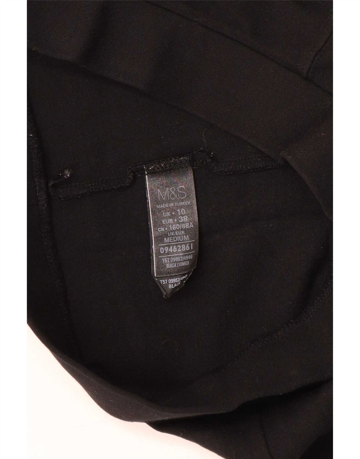 Женские леггинсы Marks & Spencer UK 10, маленькие, черные, вискоза