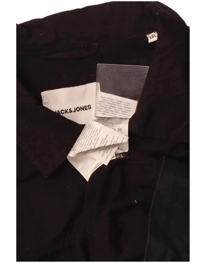 Мужская рубашка Jack & Jones 2XL, черный хлопок
