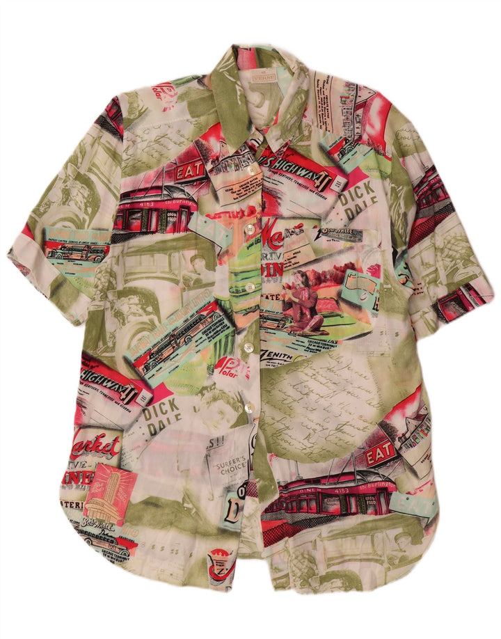 Женская блузка-рубашка с рисунком VERSE EU 40, средний разноцветный пэчворк