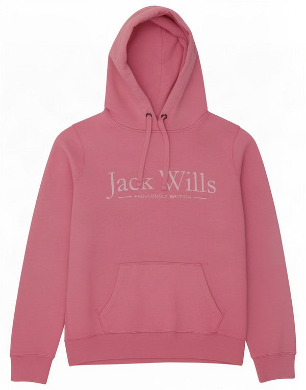 Женский джемпер с капюшоном оверсайз с рисунком Jack Wills UK 10, маленький розовый хлопок