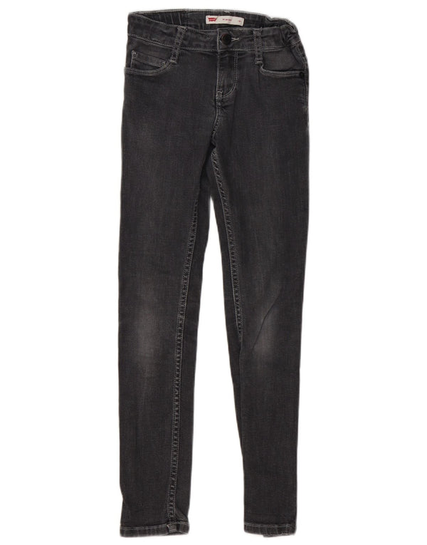 Джинсы скинни Levi's Girls 711 9–10 лет W24 L25, серый хлопок