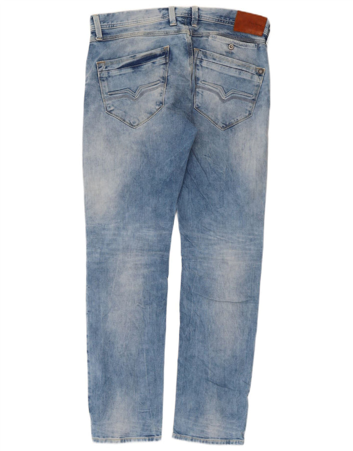 PEPE Jeans Женские прямые джинсы W33 L32 Синий хлопок