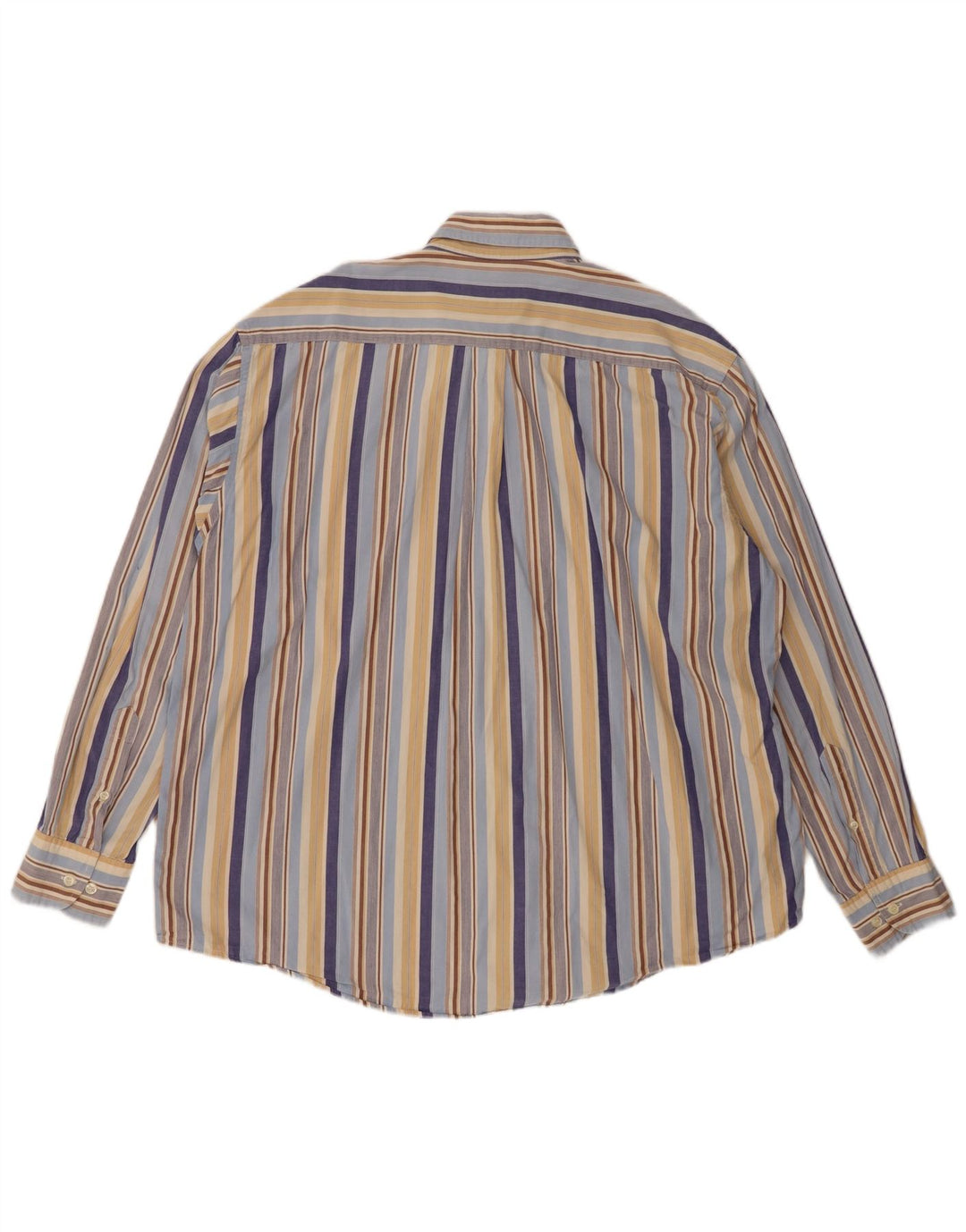 Винтажная мужская рубашка XL в разноцветную полоску