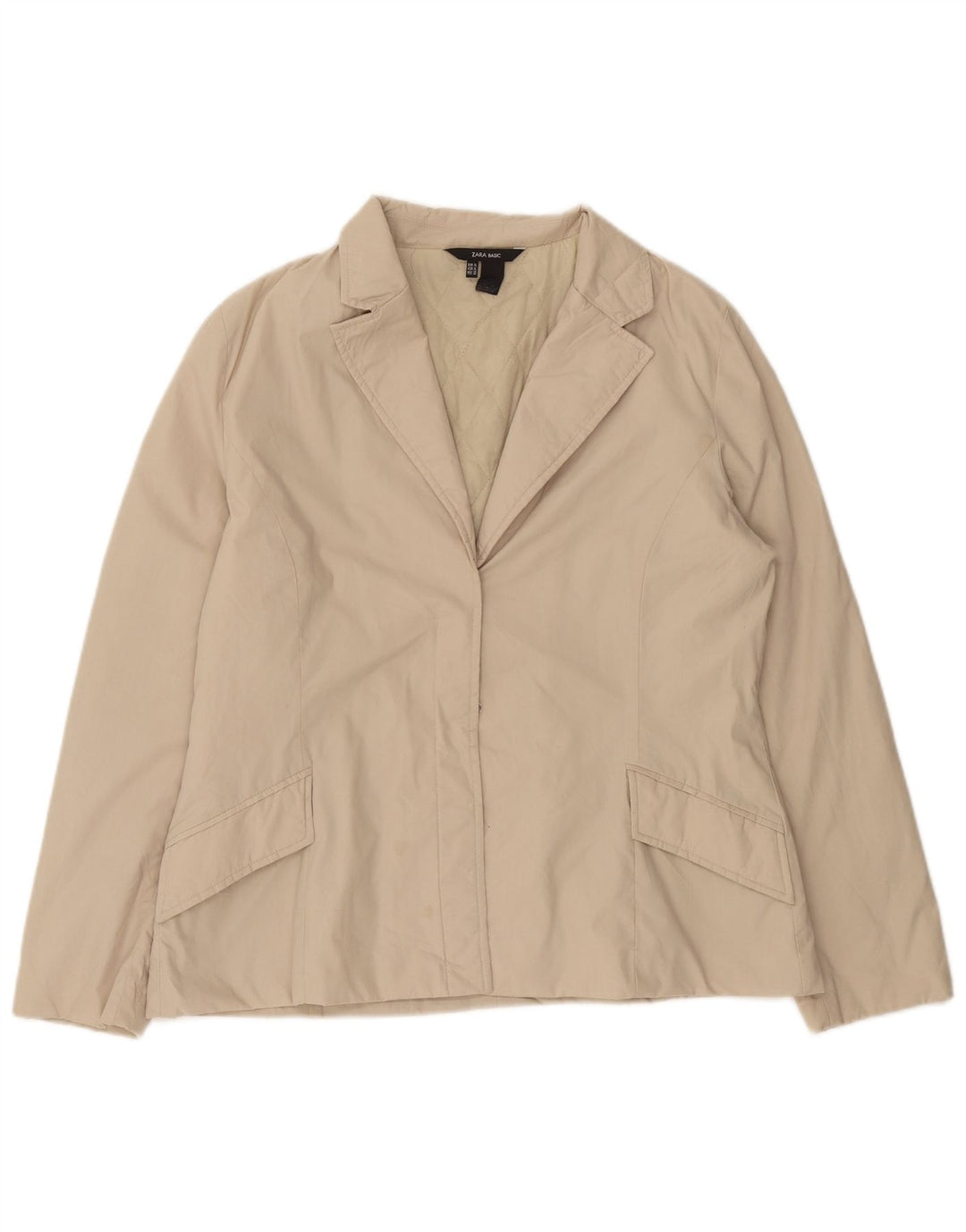 Женский пиджак Zara UK 18 XL, бежевый полиэстер