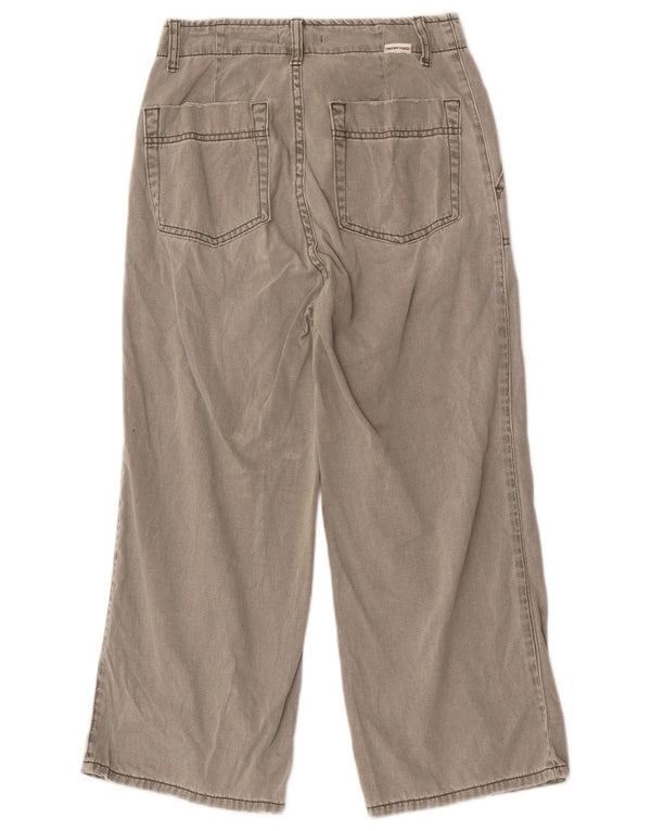 Billabong Женские укороченные брюки широкого кроя W26 L23 Серые