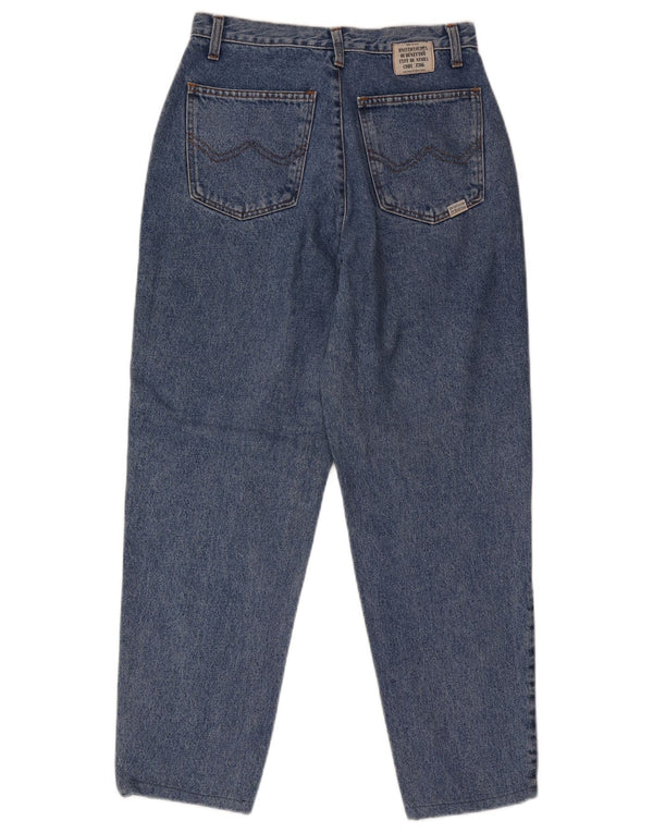 Женские зауженные джинсы с высокой талией Benetton IT 44 Medium W28 L27 Синий хлопок