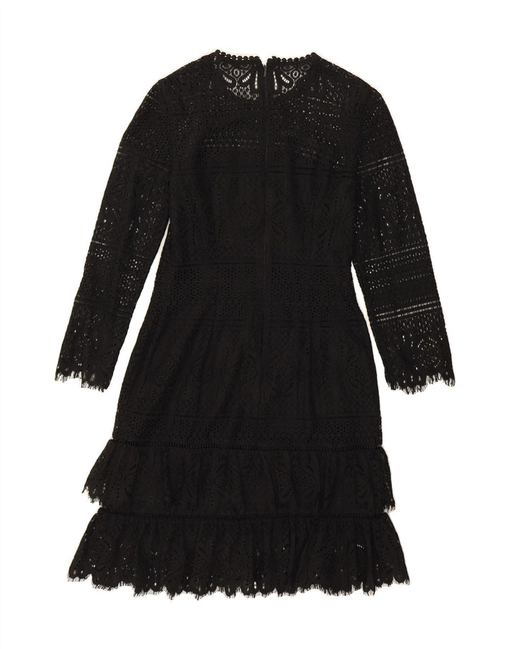 WHISTLE Womens Long Sleeve Tiered Dress UK 8 Small Black Polyamide Vintage Whistle and Second-Hand Whistle from Messina Hembry 