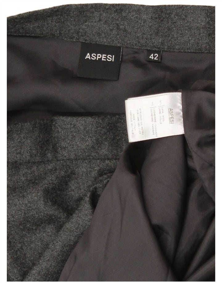 Женская юбка-трапеция Aspesi IT 42 Medium W28 Серая шерсть