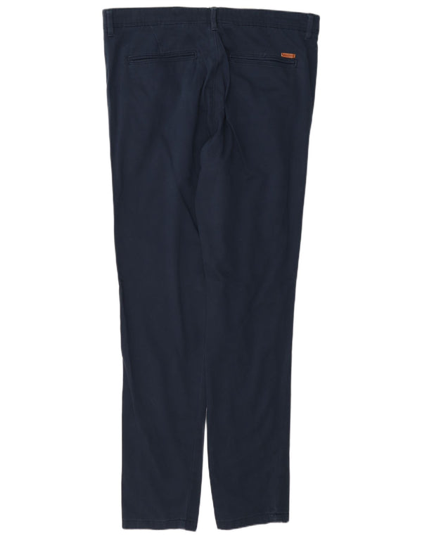Мужские брюки-чиносы Jack & Jones W34 L34 темно-синие, хлопковые