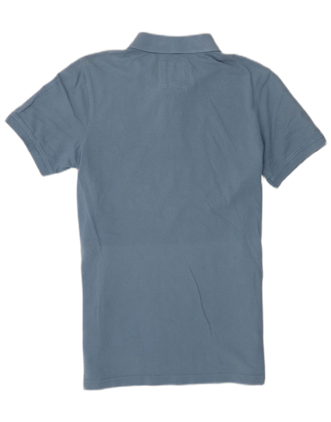 Crew Clothing Мужская рубашка-поло из хлопка среднего синего цвета