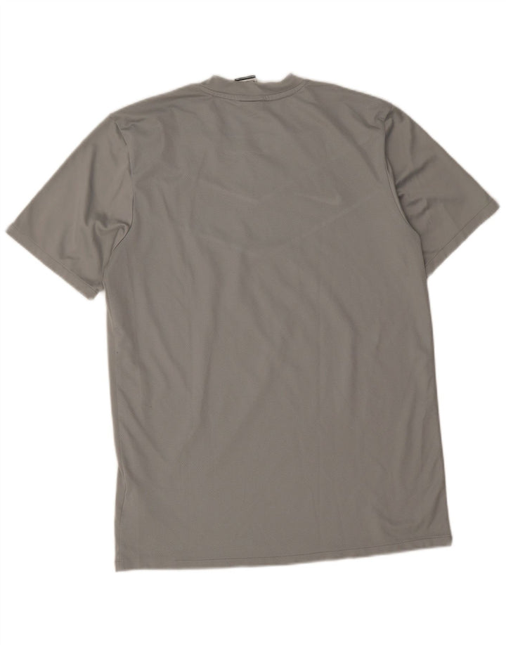 Мужская футболка Nike Dri Fit, средний серый цвет, полиэстер с цветными блоками