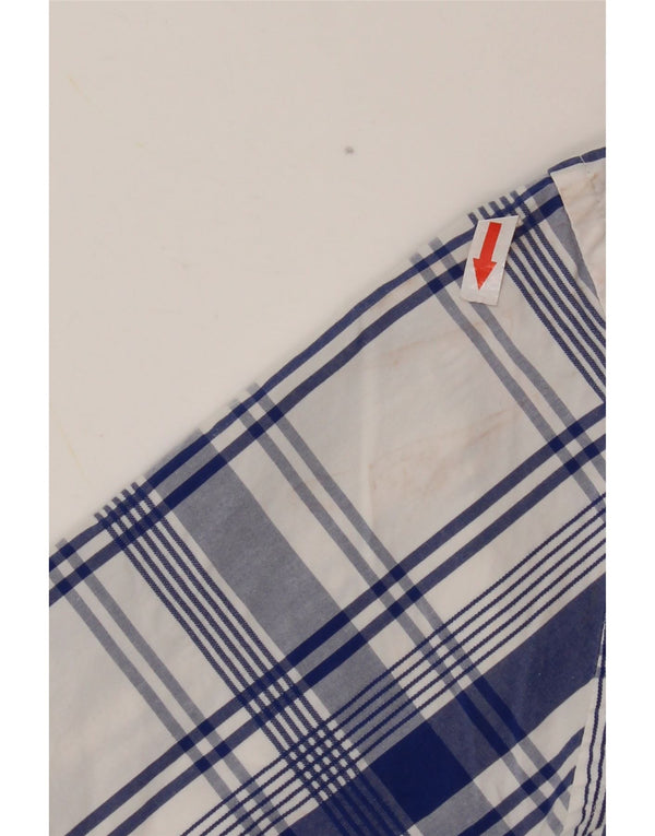 Мужская рубашка с коротким рукавом Tommy Hilfiger, средний синий клетчатый хлопок