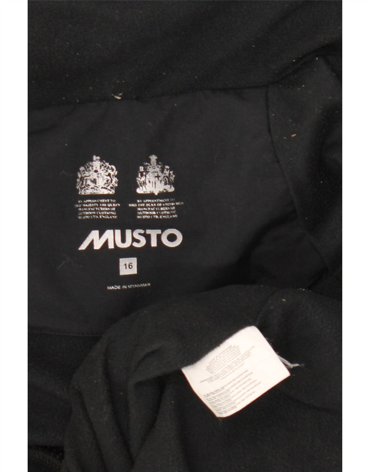 Женская ветровка с капюшоном Musto с графическим рисунком UK 16, большая, черная, полиамид