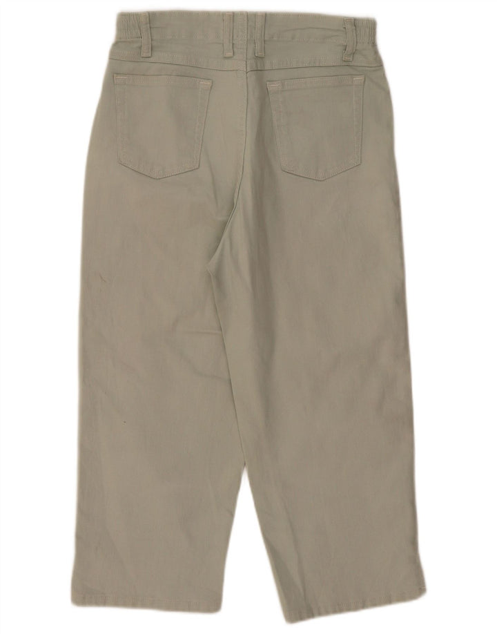 LEE Womens Straight Cropped Trousers US 8 Medium W28 L21 Grey Cotton