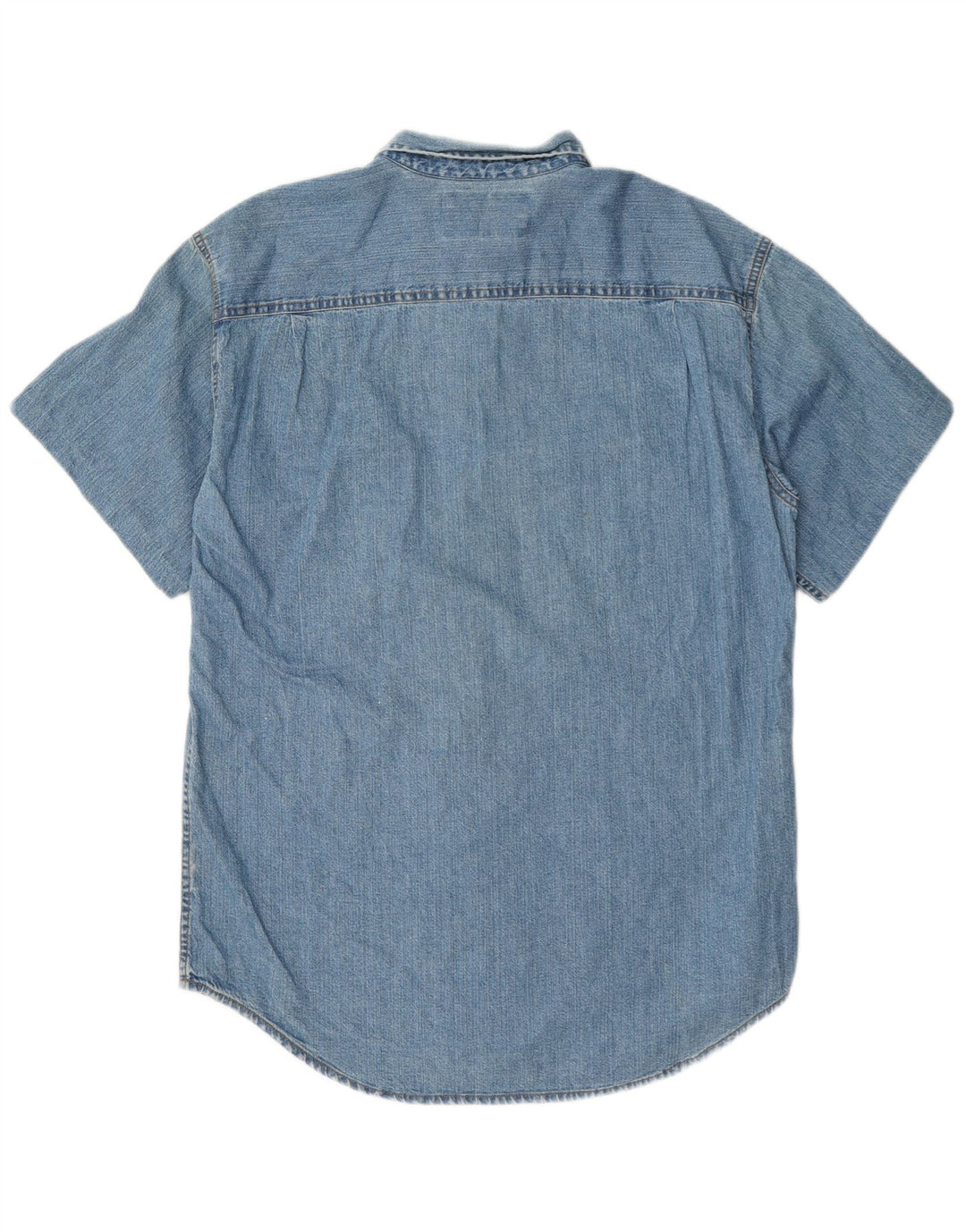 Мужская джинсовая рубашка с коротким рукавом Levi's, хлопок среднего синего цвета