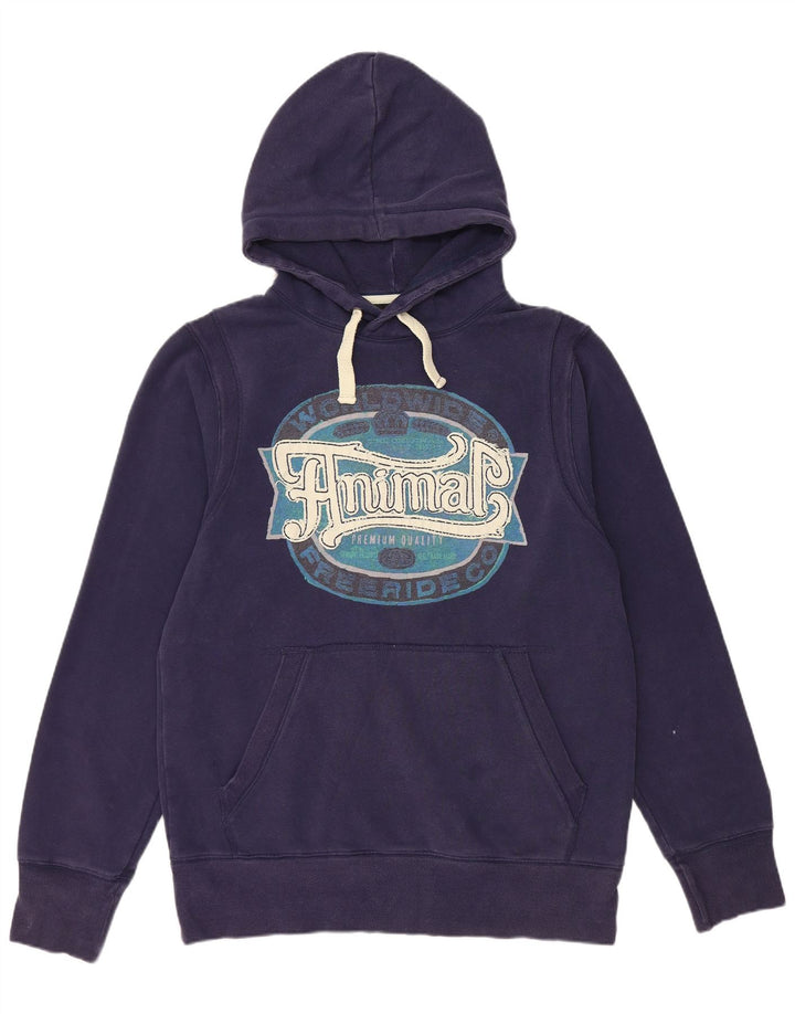 Мужской джемпер с капюшоном ANIMAL, большой размер, темно-синий, хлопок