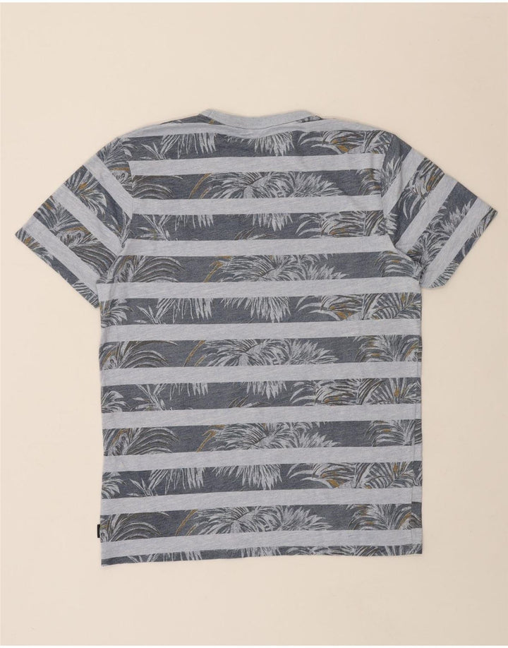 JACK & JONES Mens T-Shirt Top Medium Grey Striped Cotton Vintage Jack & Jones and Second-Hand Jack & Jones from Messina Hembry 