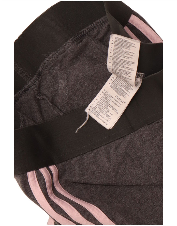 Женские леггинсы Adidas UK 12, хлопок среднего серого цвета