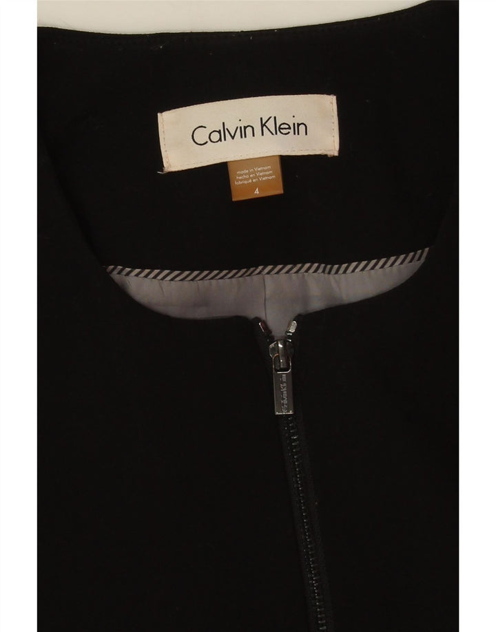 Женский укороченный блейзер Calvin Klein, размер США 4, маленький, черный, полиэстер