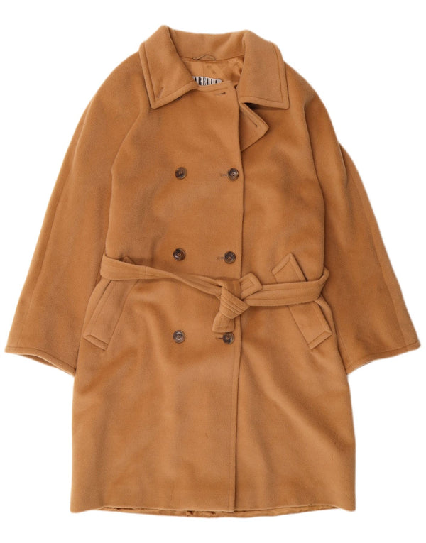 MARELLA Женское двубортное пальто UK 12 Medium Beige из натуральной шерсти Classic