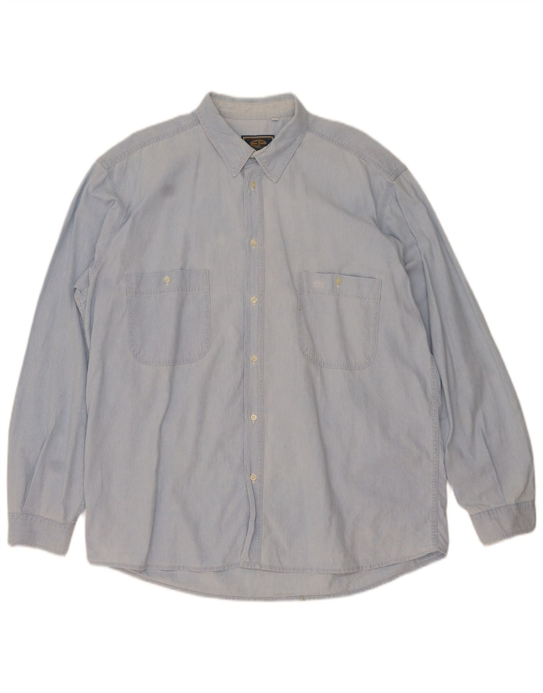 Мужская рубашка VINTAGE XL, синяя, хлопок