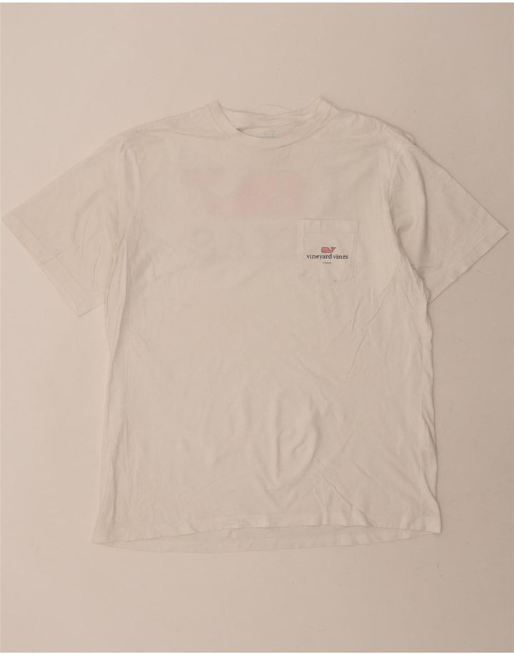 VINEYARD VINES Mens T-Shirt Top Large White Cotton Vintage Vineyard Vines and Second-Hand Vineyard Vines from Messina Hembry 