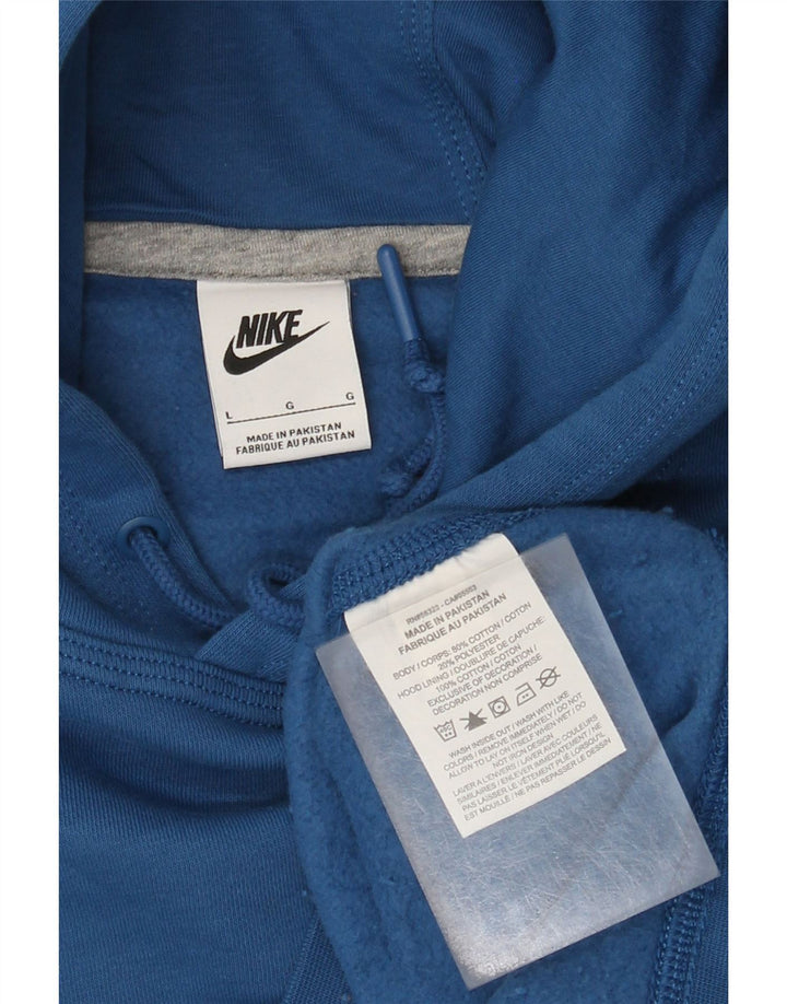 Мужской джемпер с капюшоном Nike, большой синий, хлопок