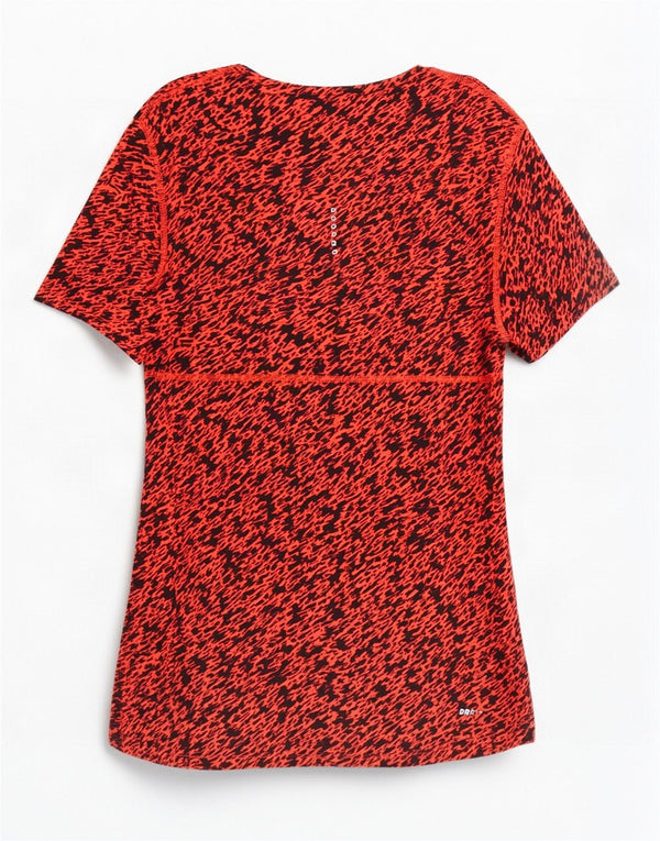 Женская футболка с абстрактным узором Nike Dri Fit UK 16, большая оранжевая