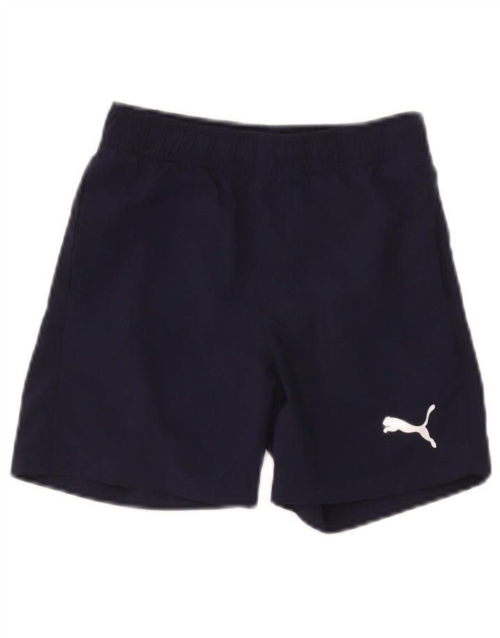 Спортивные шорты Puma для мальчиков 7-8 лет, темно-синие, полиэстер