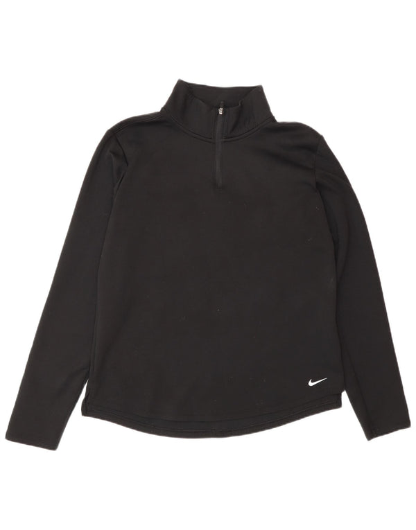 Женский спортивный костюм-пуловер с воротником на молнии Nike Therma-Fit UK 14, средний черный