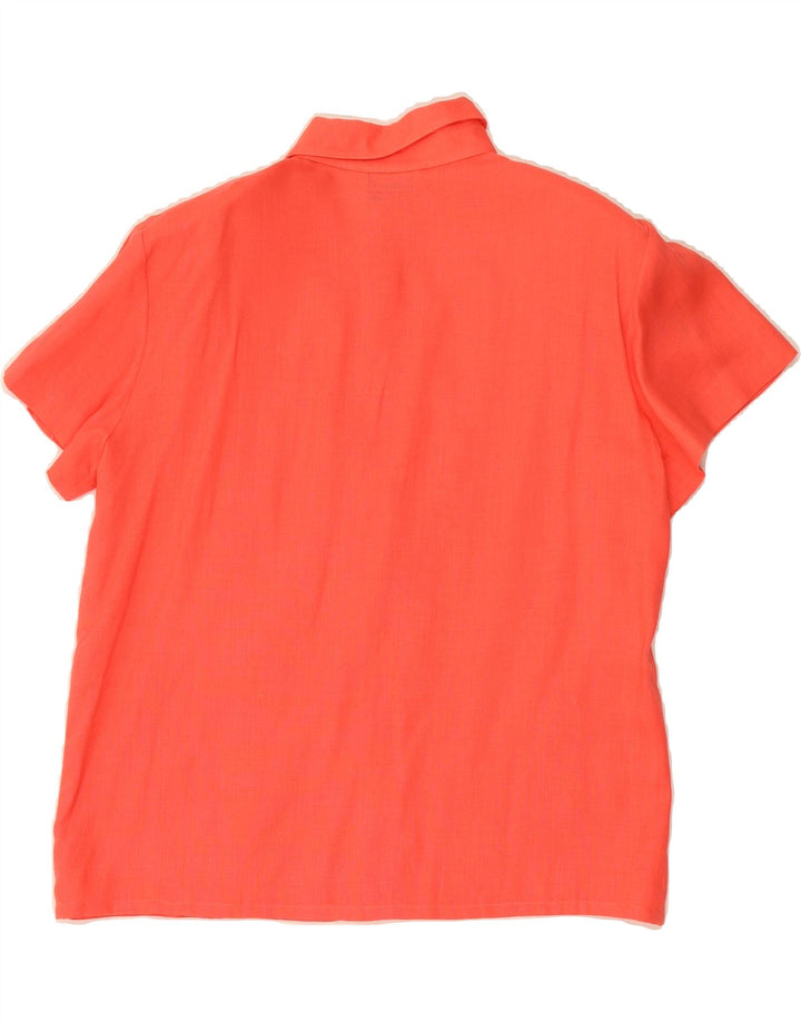 LUISA SPAGNOLI Womens Short Sleeve Shirt IT 46 Large Red Viscose Vintage Luisa Spagnoli and Second-Hand Luisa Spagnoli from Messina Hembry 