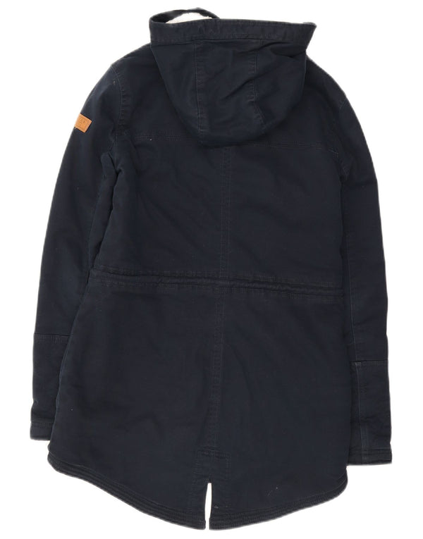 Женская парка из шерпы с капюшоном Hollister UK 6 XS, темно-синий, хлопок
