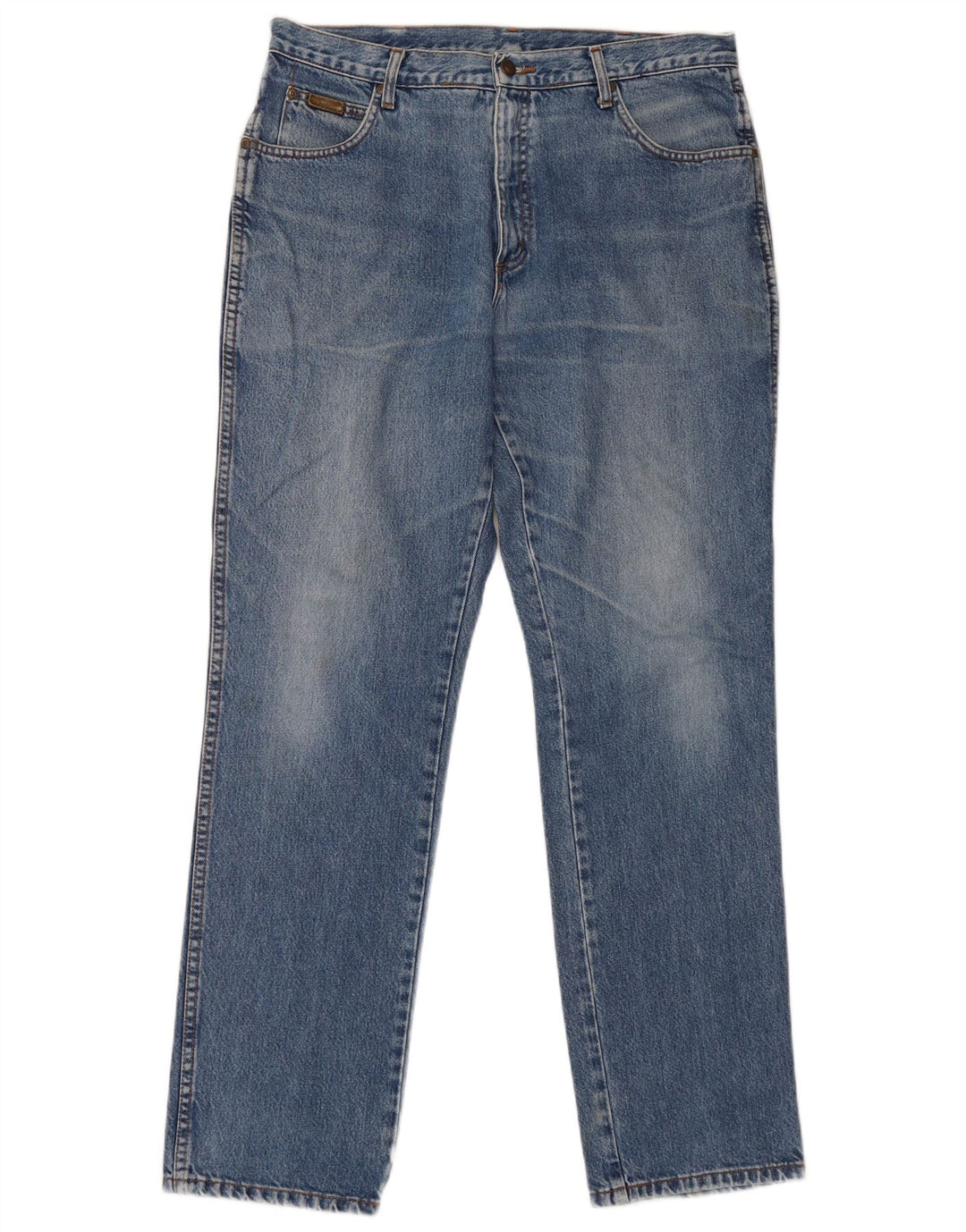Мужские прямые джинсы Wrangler Texas с потертостями W36 L32, синий хлопок