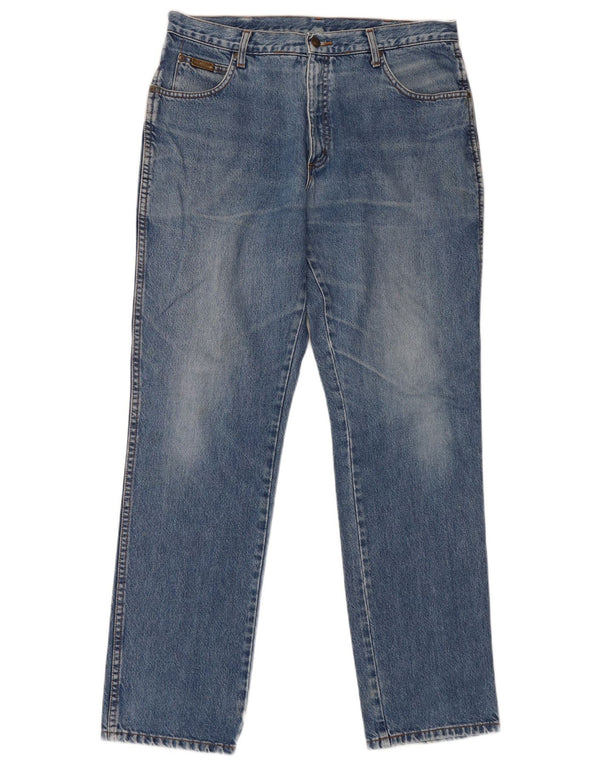 Мужские прямые джинсы Wrangler Texas с потертостями W36 L32, синий хлопок