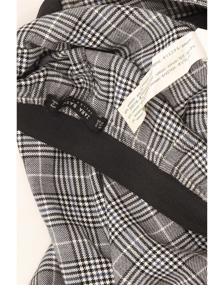 Женские зауженные брюки чинос Zara, маленькие, серые, полиэстер в клетку, W27 L25
