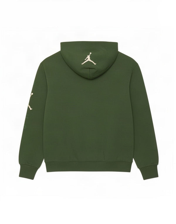 Мужской джемпер с капюшоном Jordan Milwaukee Bucks, хлопковый средний зеленый цвет