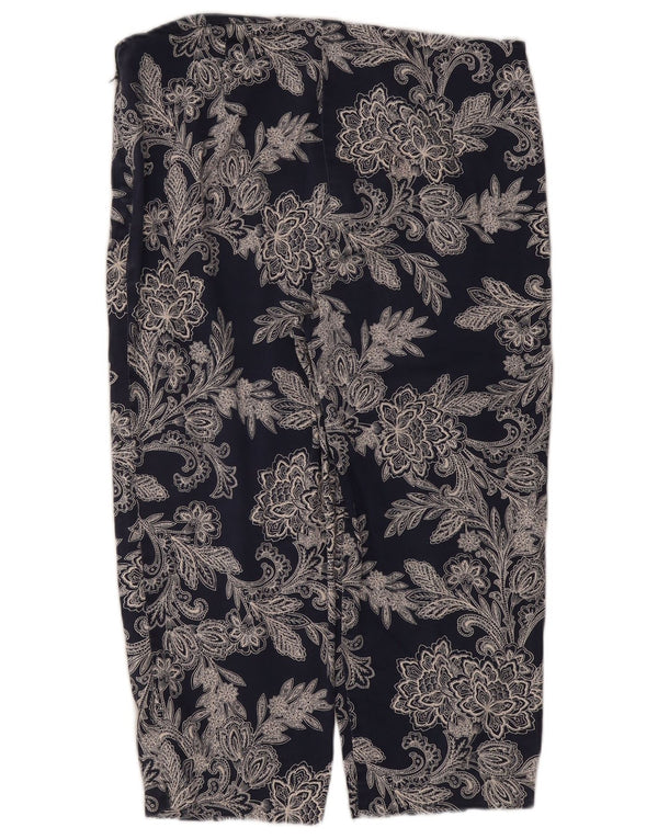 Женские капри Marks & Spencer UK 16, большие W34 L21, темно-синие с цветочным принтом