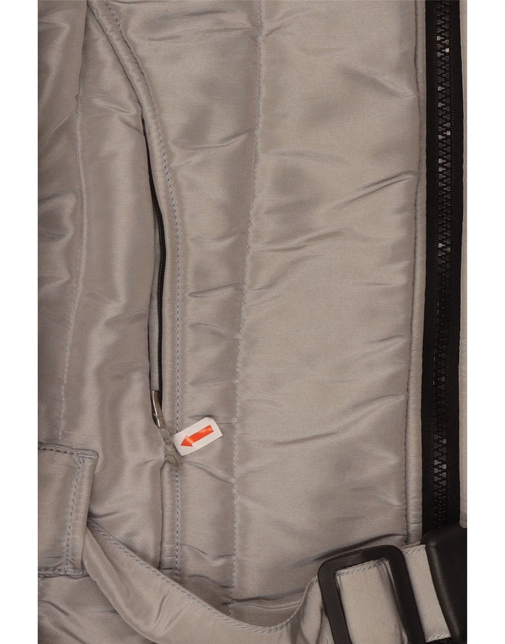 REFRIGIWEAR Женская куртка-бомбер Cruz с капюшоном UK 14, большой серебристый полиэстер